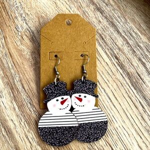 Snowmen Dangle Earrings